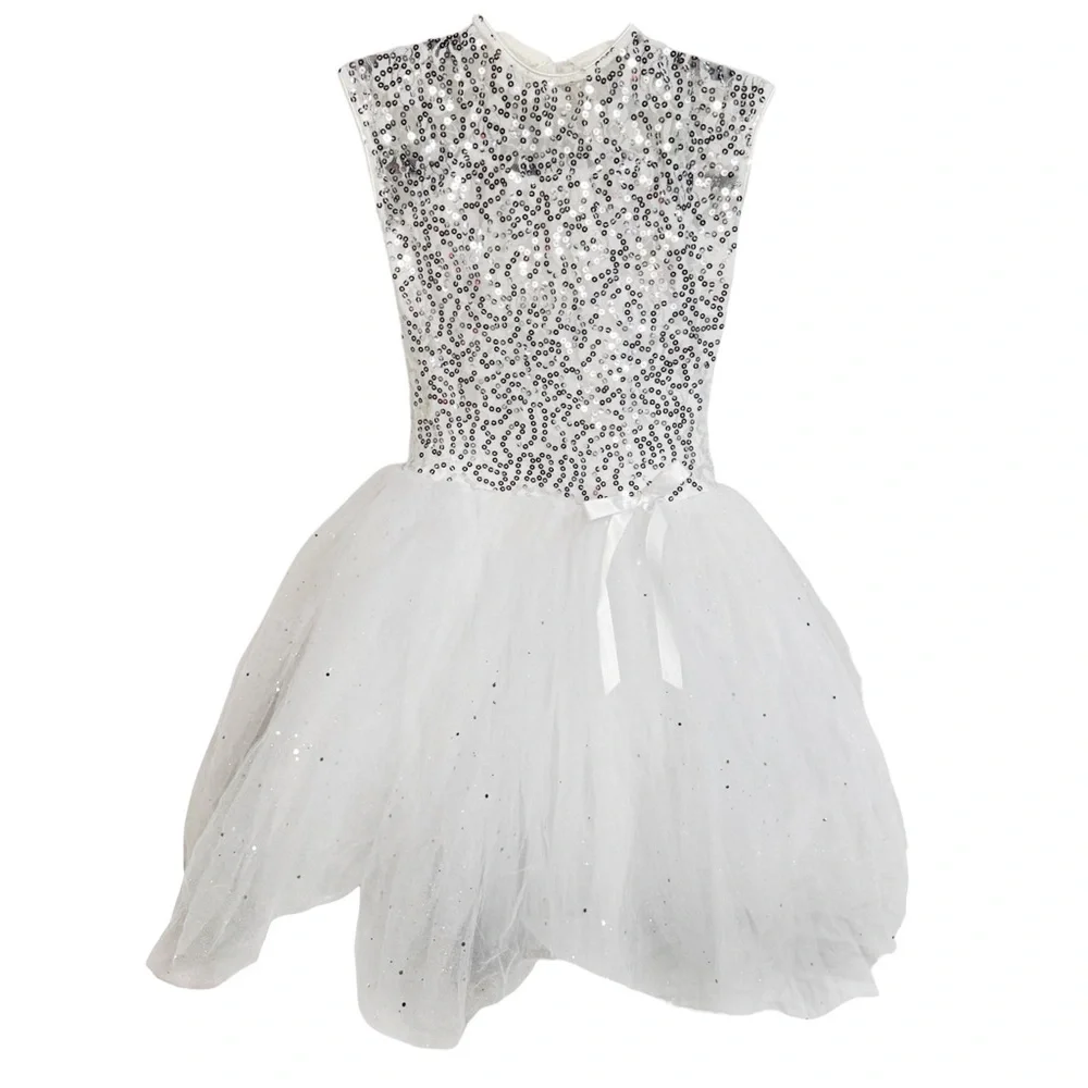 Revolution Dancewear | Silver Bells Sparkling White Lace Ballet Tutu Costume, LC